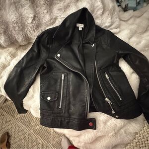 Topshop Black Leather Jacket